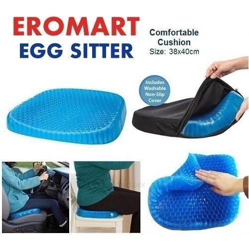 Premium Gel Orthopedic Seat Cushion - Pillow for Long Sitting Comfort & Pain Relief